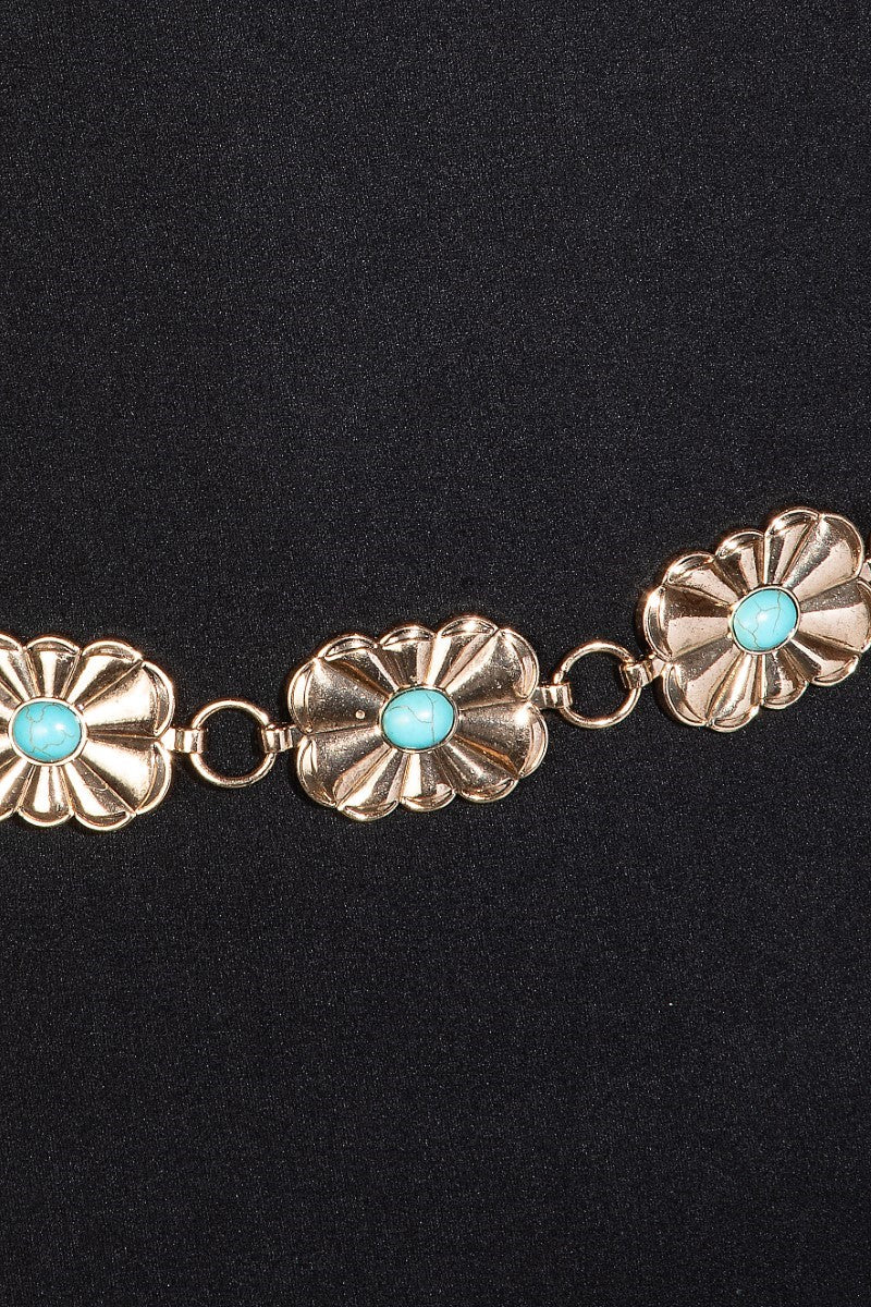 GOLD CONCHO CHAIN BELT