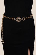 Gold Hammered Chain Belt