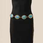 Gold Western Concho Chain Belt