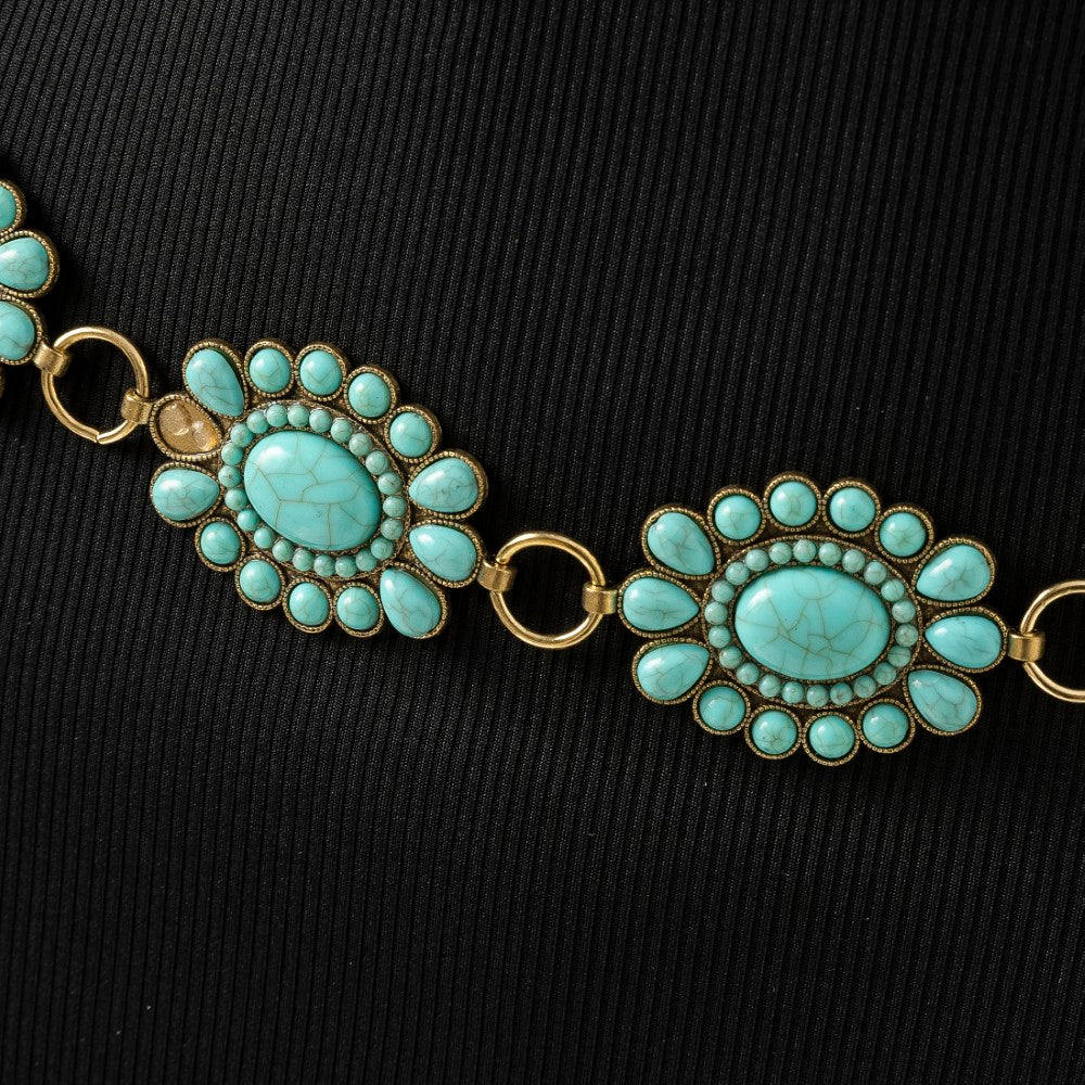 Gold Western Concho Chain Belt