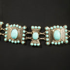 Gold Turquoise Western Concho Chain Belt (Copy) (Copy)