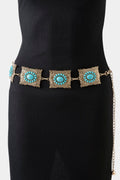GOLD SQUARE CONCHO CHAIN BELT