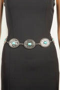SILVER CONCHO CHAIN BELT