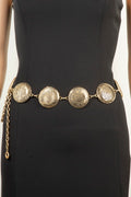 VINTAGE GOLD CIRCLE CHAINT BELT