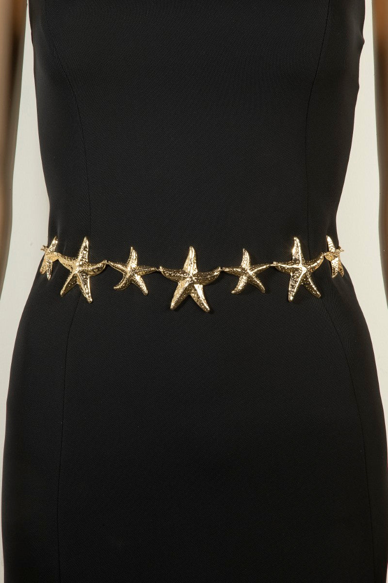 GOLD STARFISH CHAIN BELT