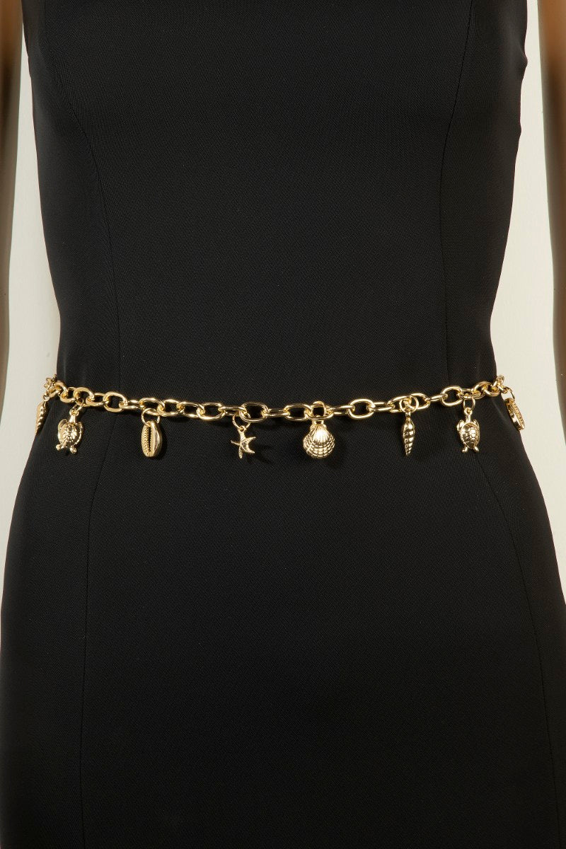 GOLD SHELLS CHAIN BELT