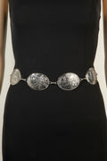 SILVE OVAL CONCHO CHAIN BELT