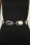 SILVER RECTANGLE CHAIN BELT