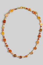 ORANGE RED BEAD NECKLACE