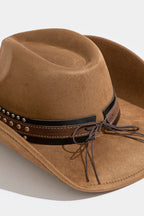 BROWN COWBOY HAT WITH LONGHORN