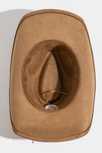 BROWN COWBOY HAT WITH LONGHORN