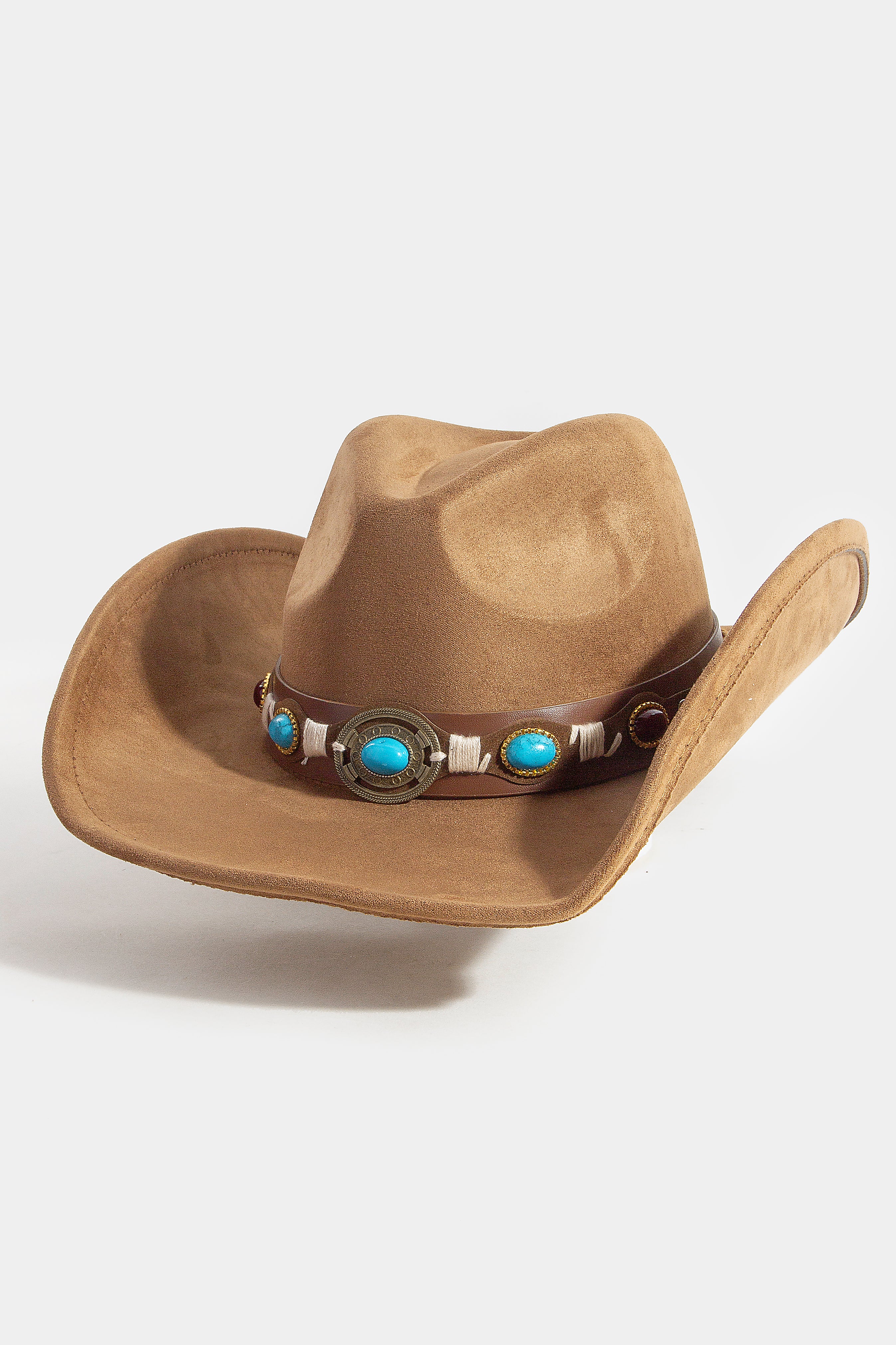 CHOCOLATE COWBOY HAT WITH MARBLE DETAIL