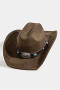 CHOCOLATE COWBOY HAT WITH WESTERN BUCKLE