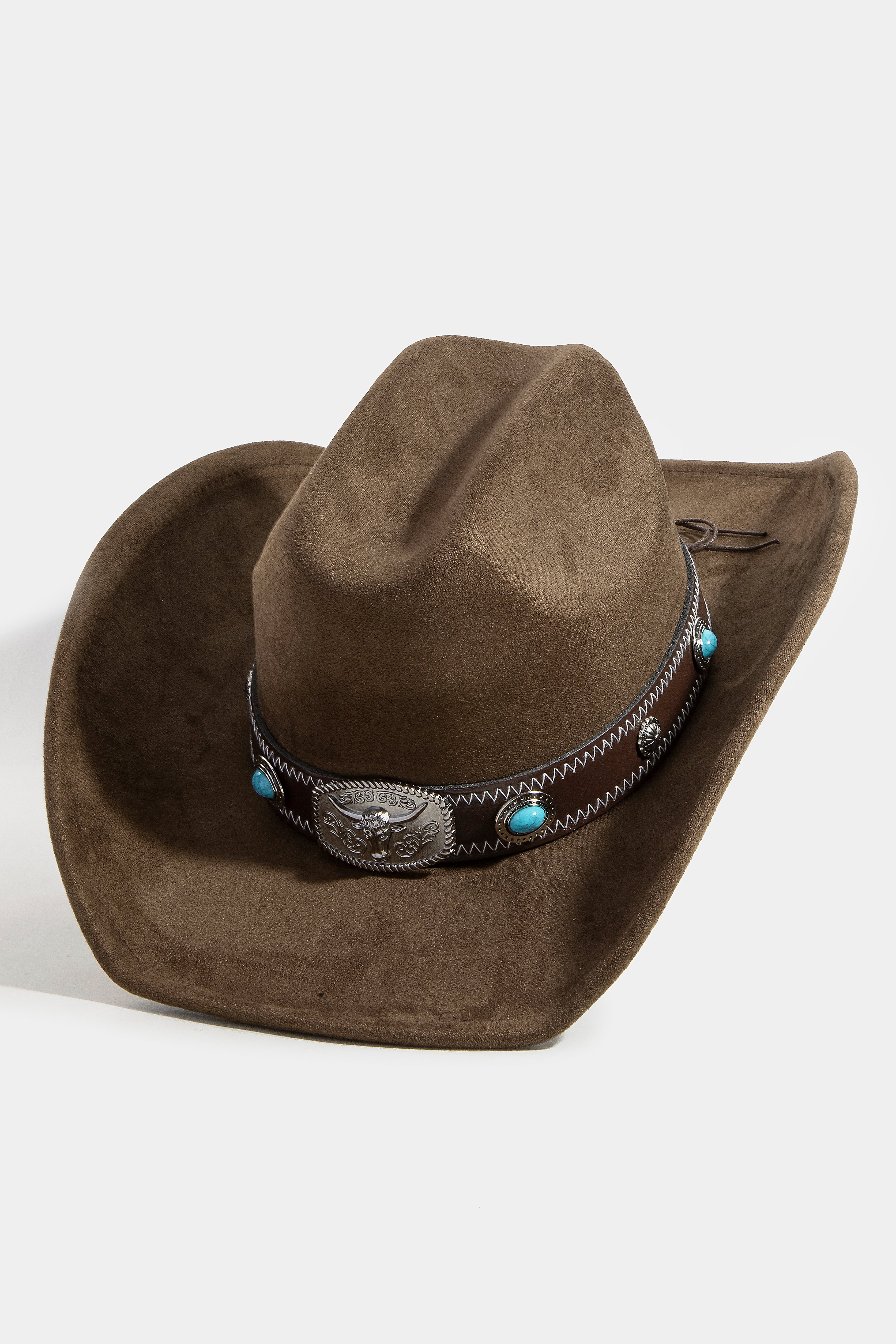 CHOCOLATE COWBOY HAT WITH WESTERN BUCKLE
