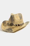 COWBOY HAT WITH TIGER EYE DETAIL