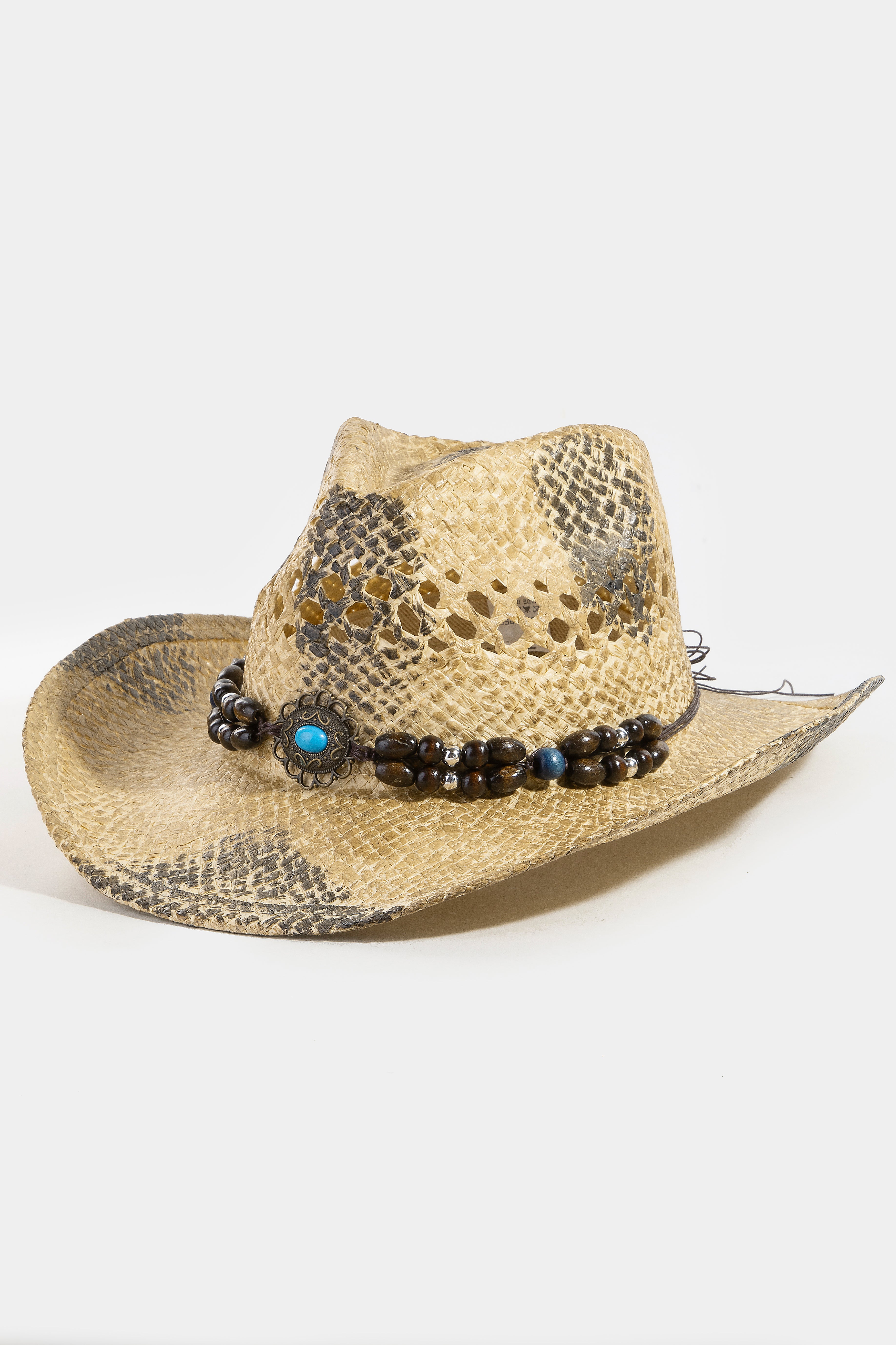 COWBOY HAT WITH TURQUOISE DETAIL