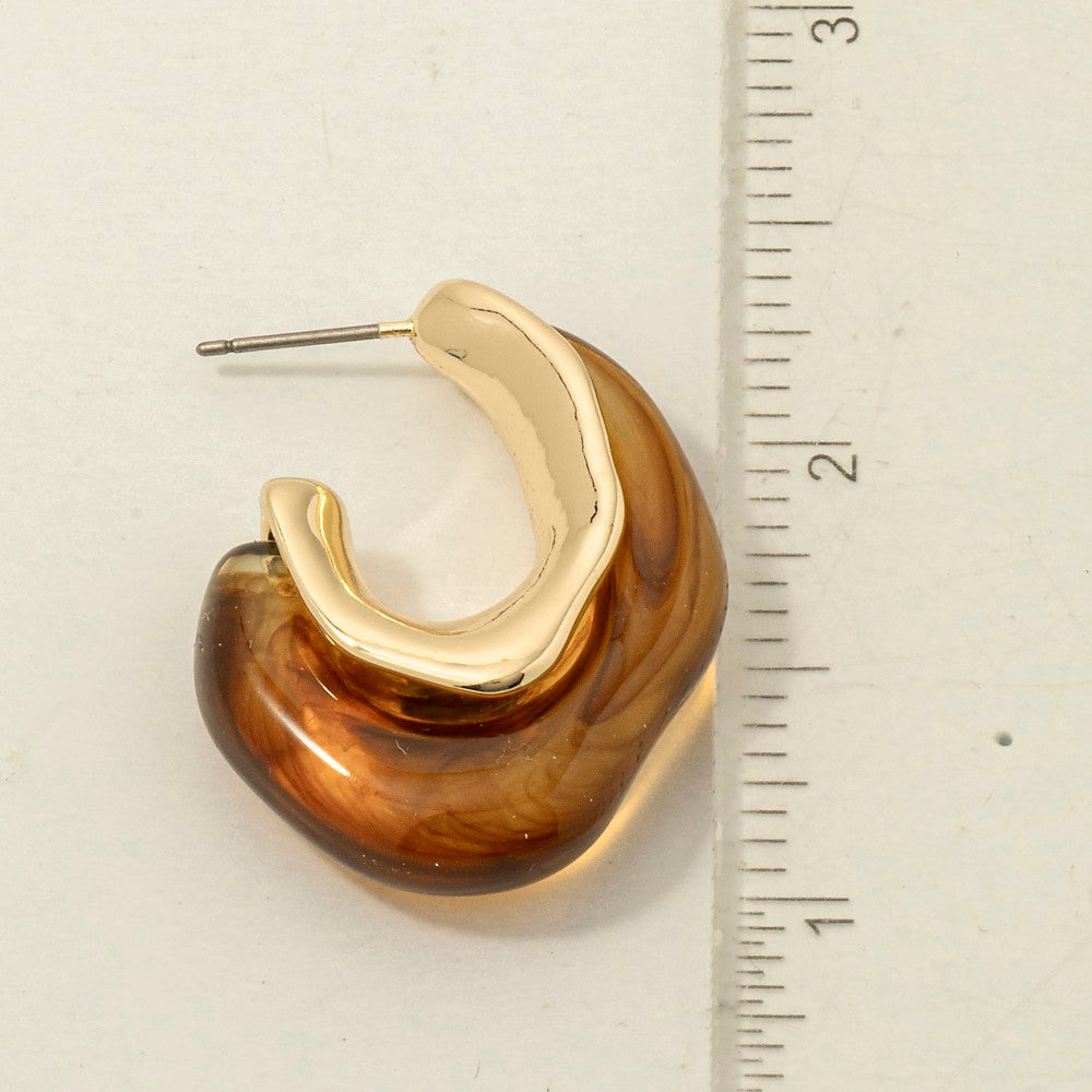 RESIN GOLD EARRINGS