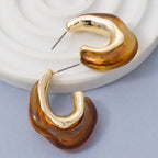 RESIN GOLD EARRINGS