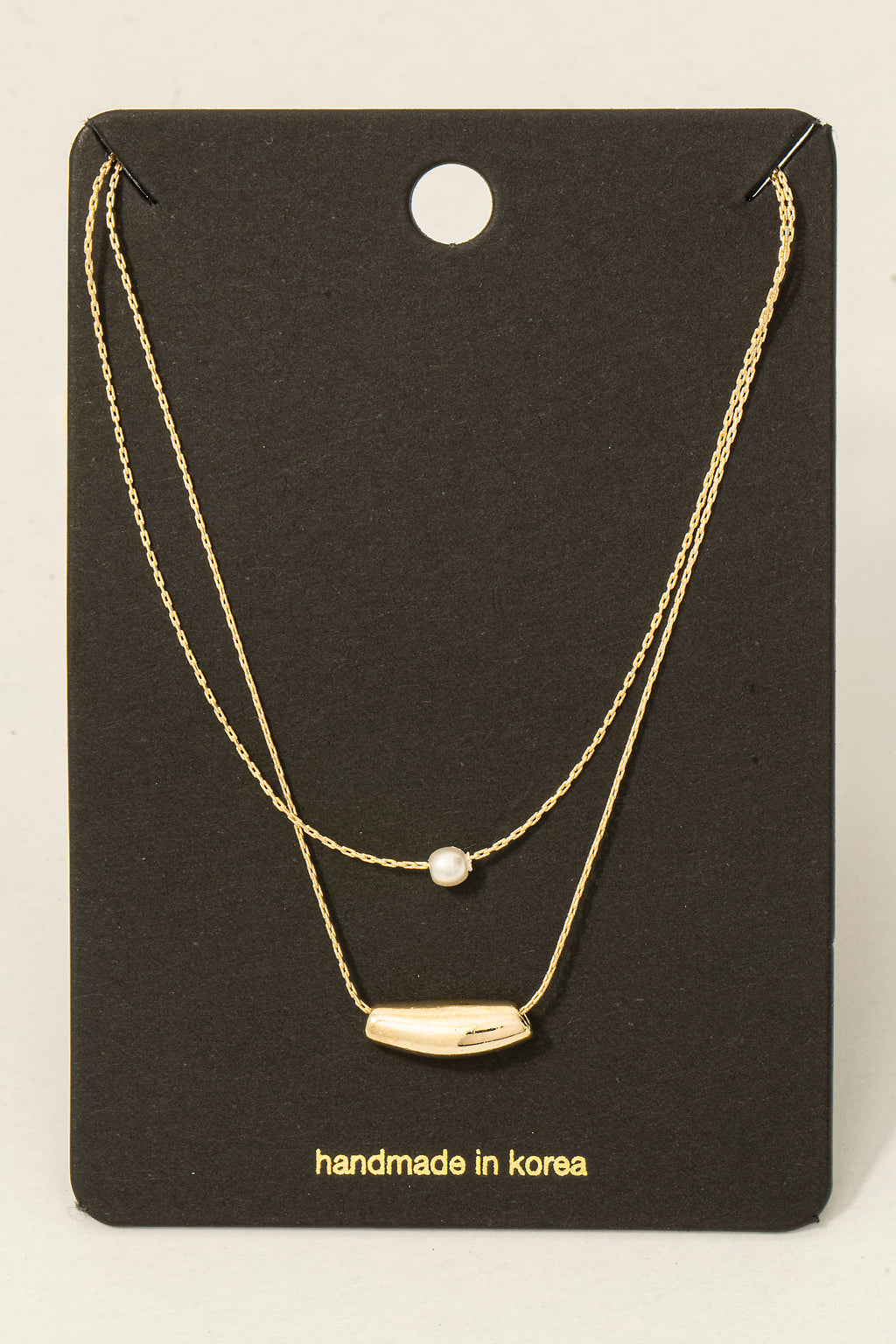 PEARL LAYERED GOLD NECKLACE