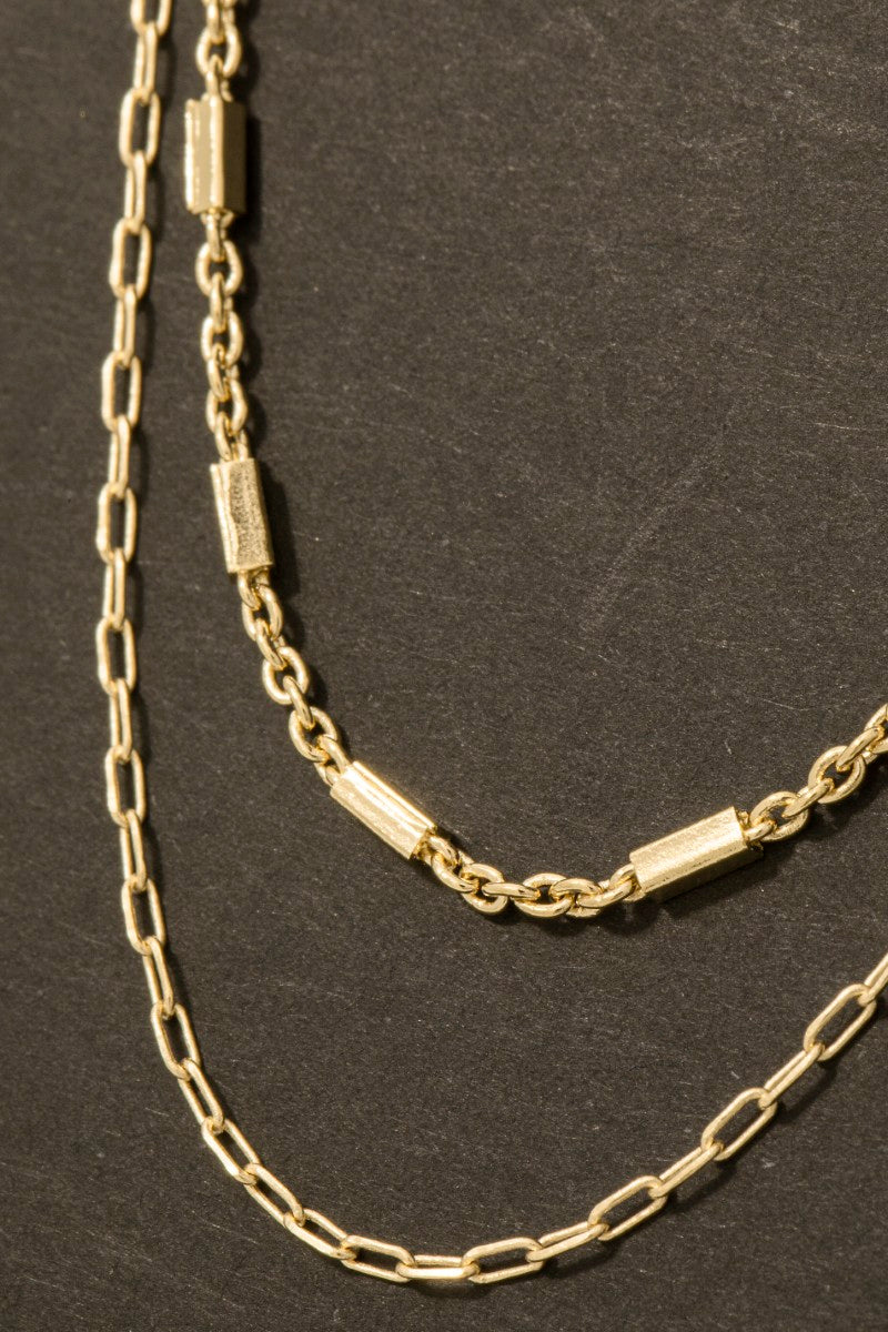 DOUBLE LAYER GOLD NECKLACE