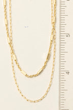 DOUBLE LAYER GOLD NECKLACE