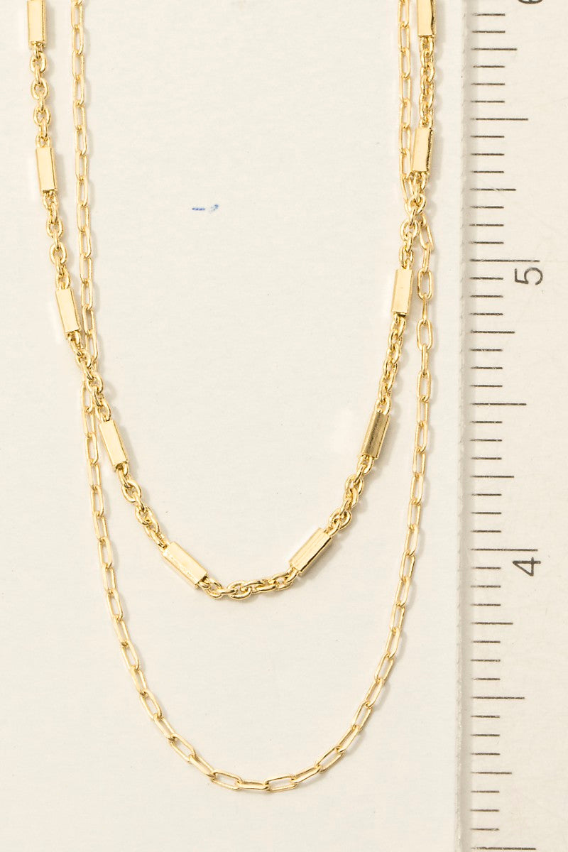 DOUBLE LAYER GOLD NECKLACE