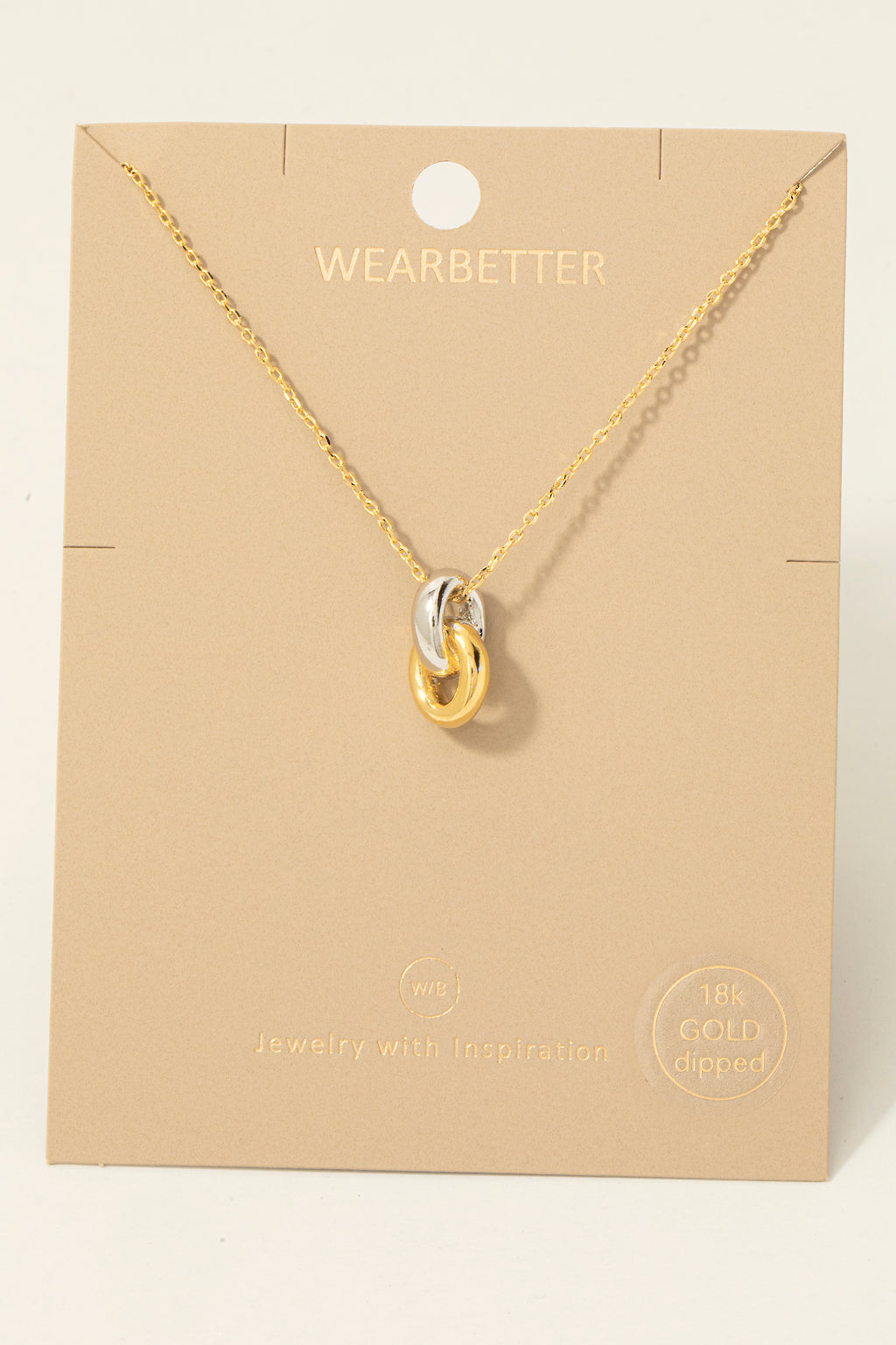 TWO TONE PENDANT NECKLACE