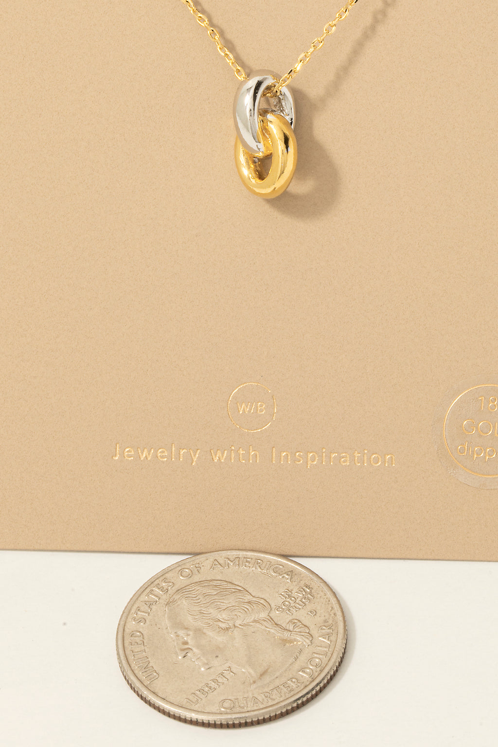 TWO TONE PENDANT NECKLACE