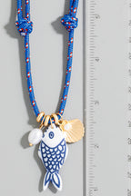 BLUE FISH ROPE NECKLACE