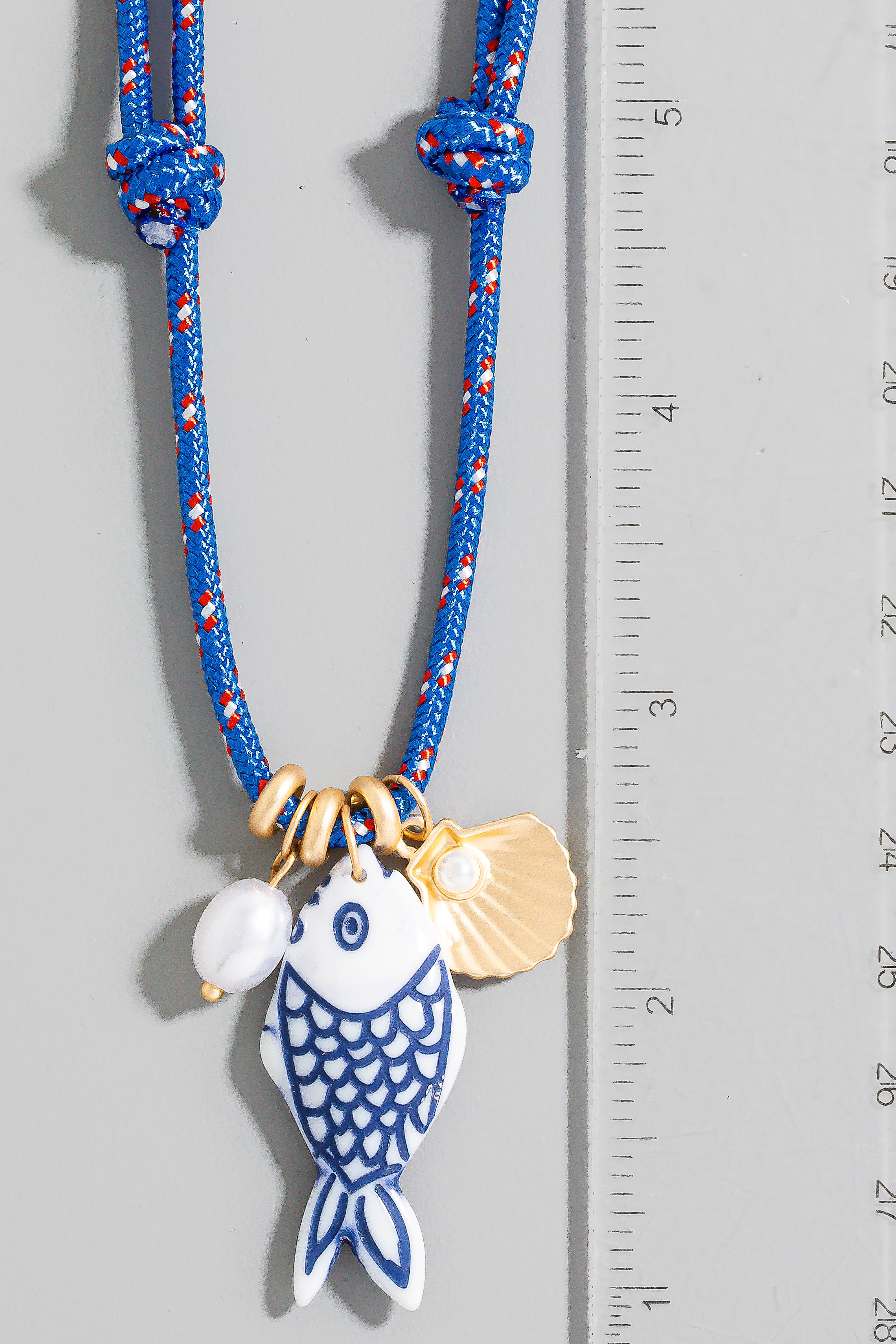 BLUE FISH ROPE NECKLACE