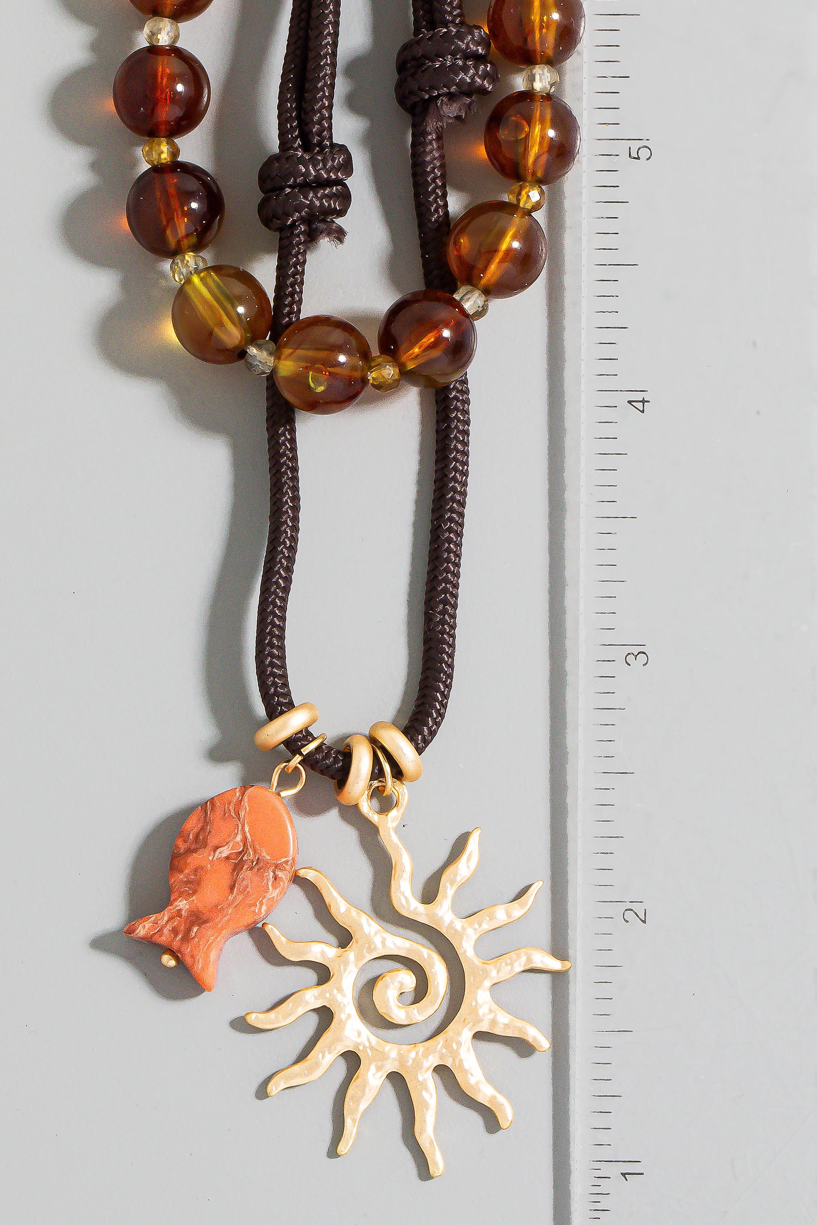 OVER THE SUN FISH LAYERED NECKLACE