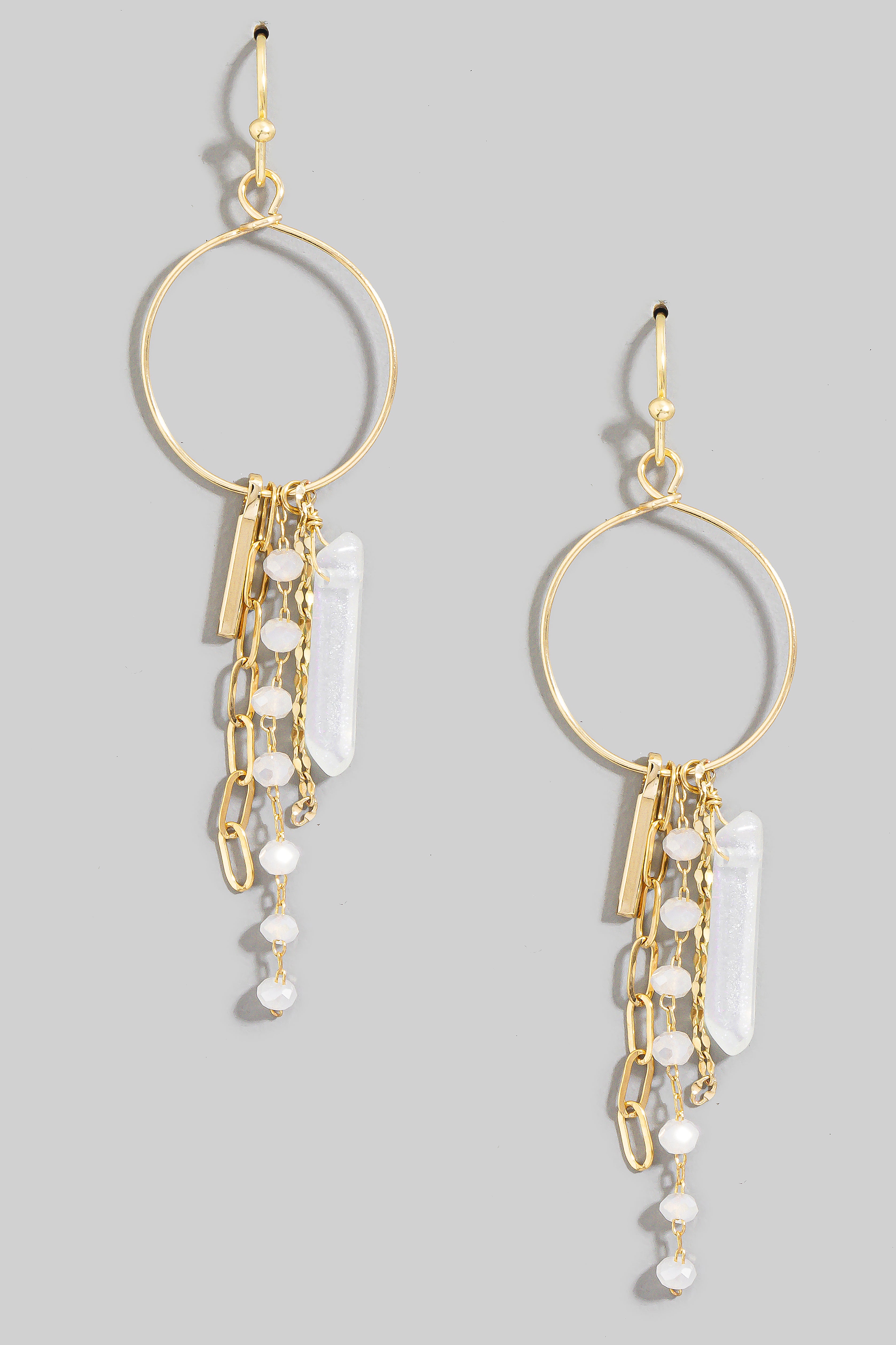 STONE DANGLE EARRINGS