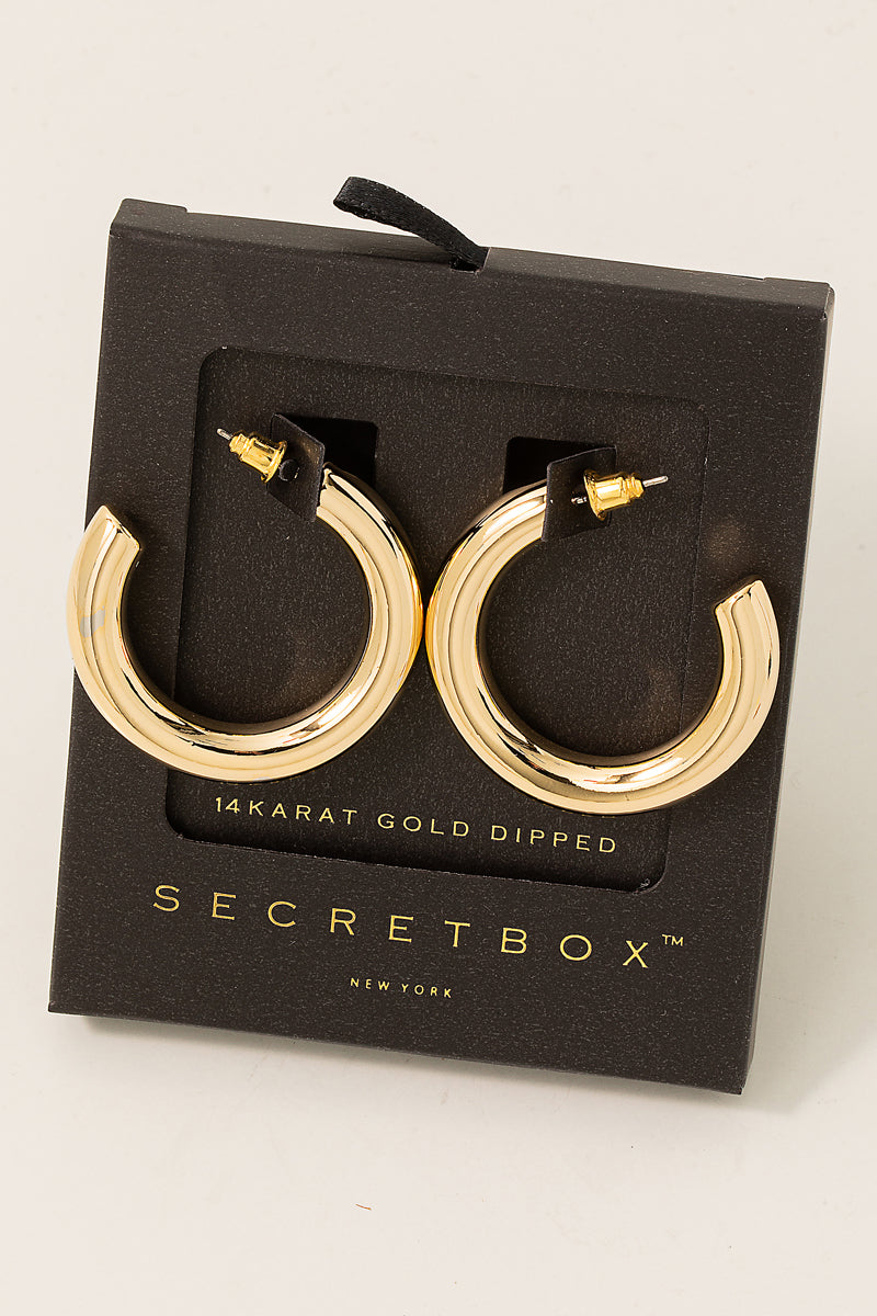GOLD DIPPED HOOP EARRINGS