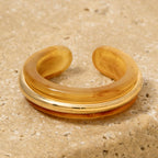 RESIN ACCENT GOLD OPEN BAND RING