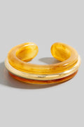 RESIN ACCENT GOLD OPEN BAND RING