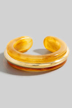 RESIN ACCENT GOLD OPEN BAND RING