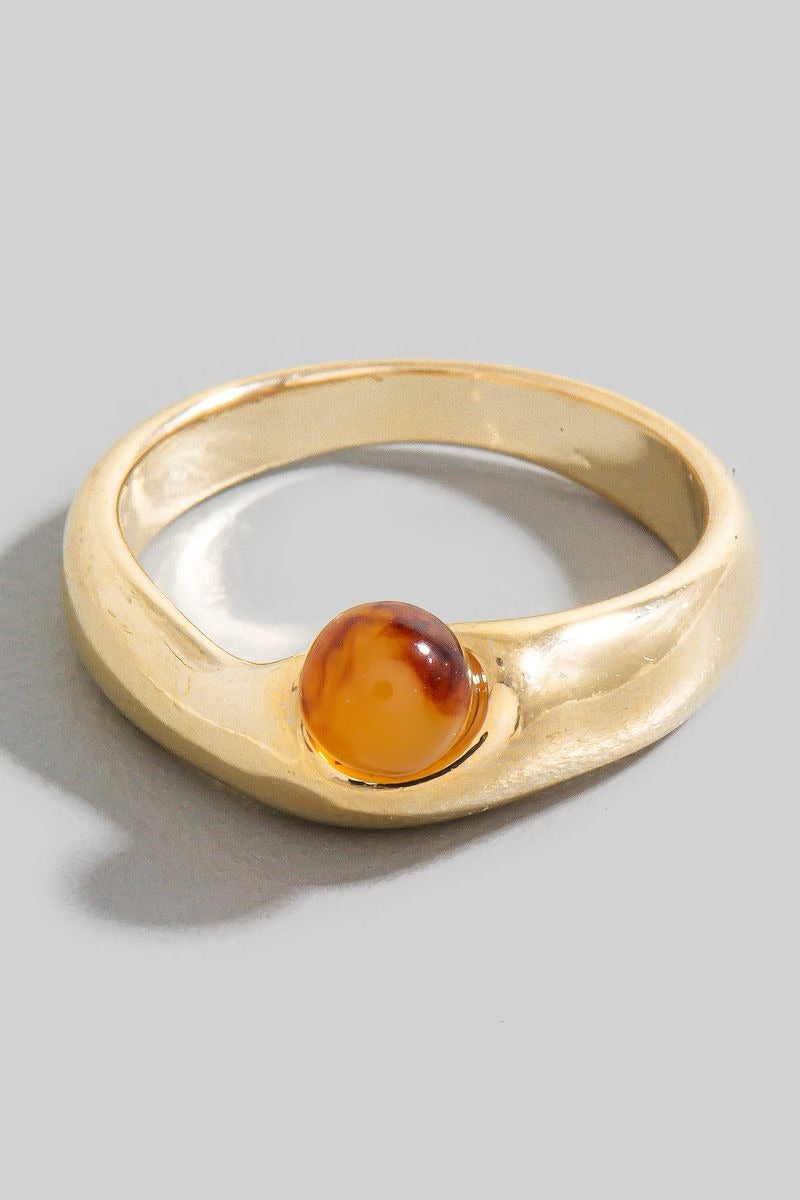 GOLD BROWN CIRCLE RING