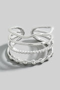 SILVER MULTI BAND RING