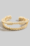 GOLD DOUBLE LAYERED OPEN BAND RING