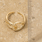 GOLD LOOP KNOT OPEN RING