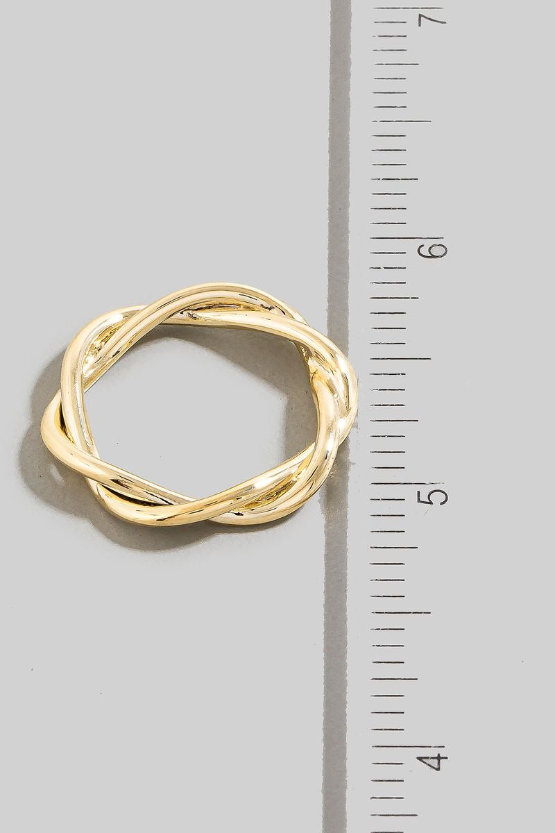 GOLD WOVEN BAND RING