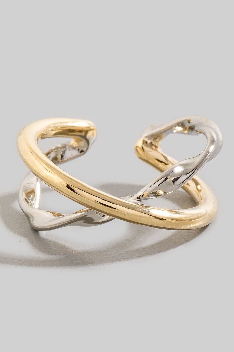 GOLD AND SILVER INFINITY RING