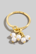 PEARL BEAD CHARMS RING