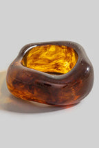 ACRYLIC BROWN BAND RING