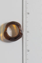 ACRYLIC BROWN BAND RING