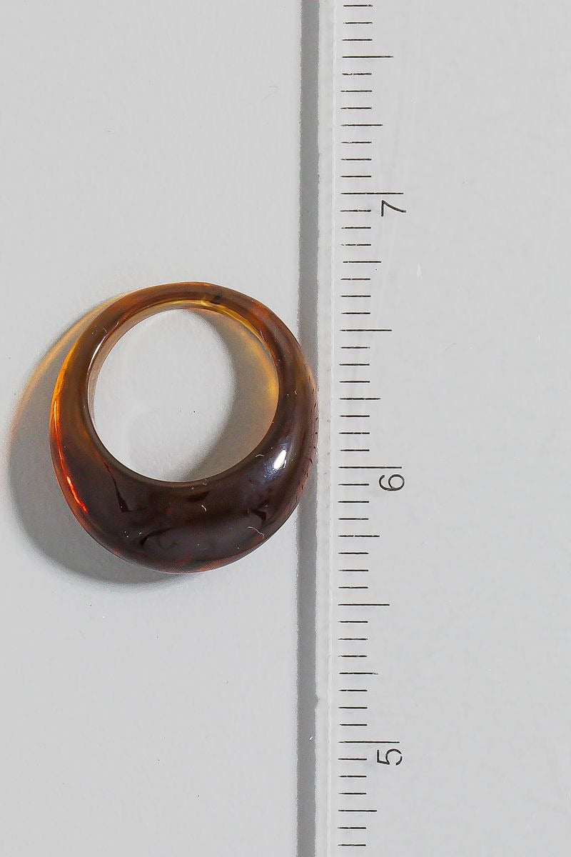 BROWN DOME BAND RING