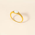 GOLD OVAL OPAL STONE RING