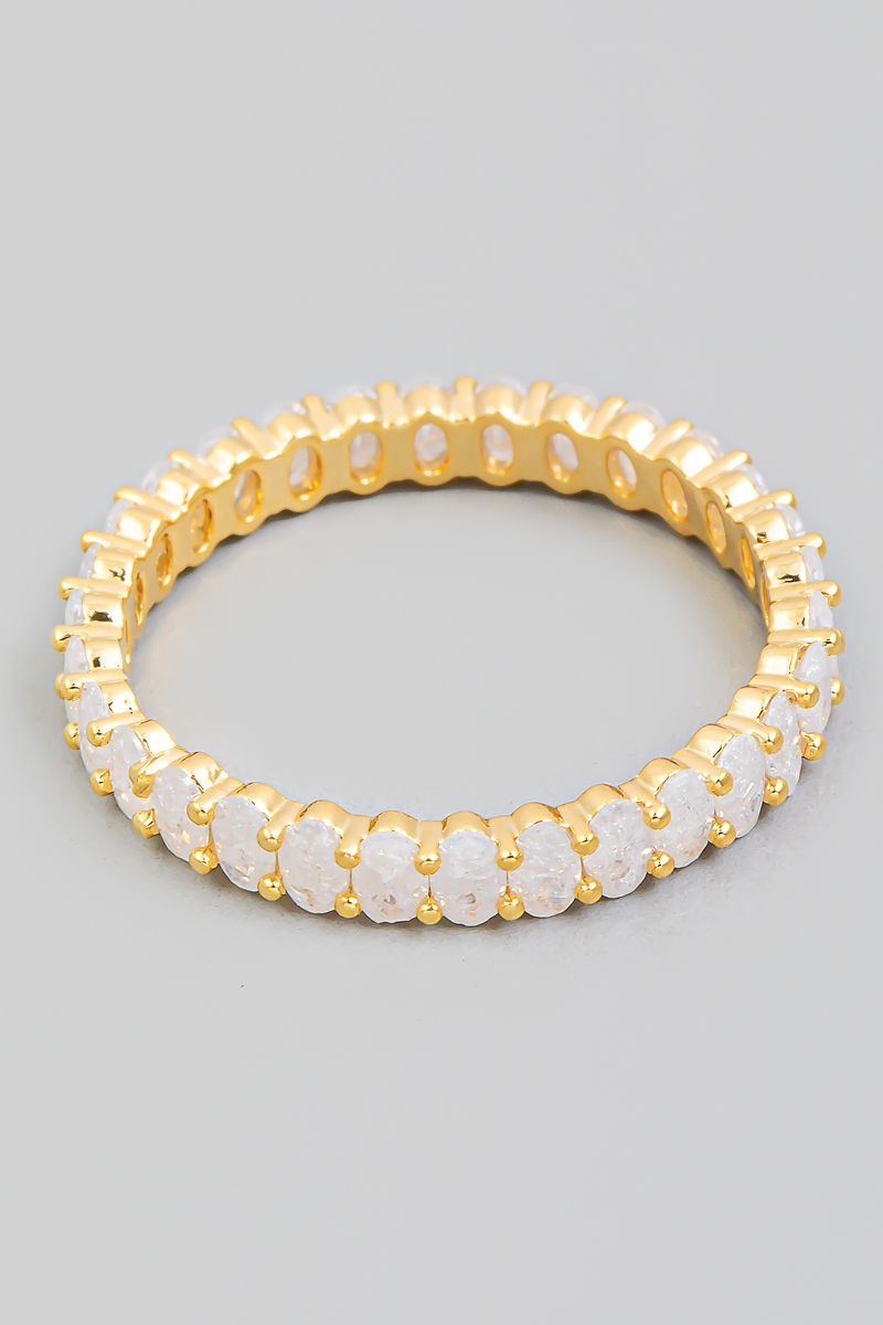 GOLD RHINESTONES ALL AROUND RING