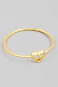 GOLD HEART SHAPE RING