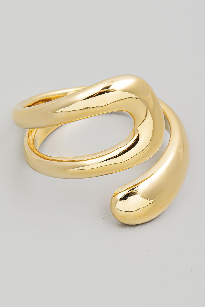 GOLD TWIST WRAP RING